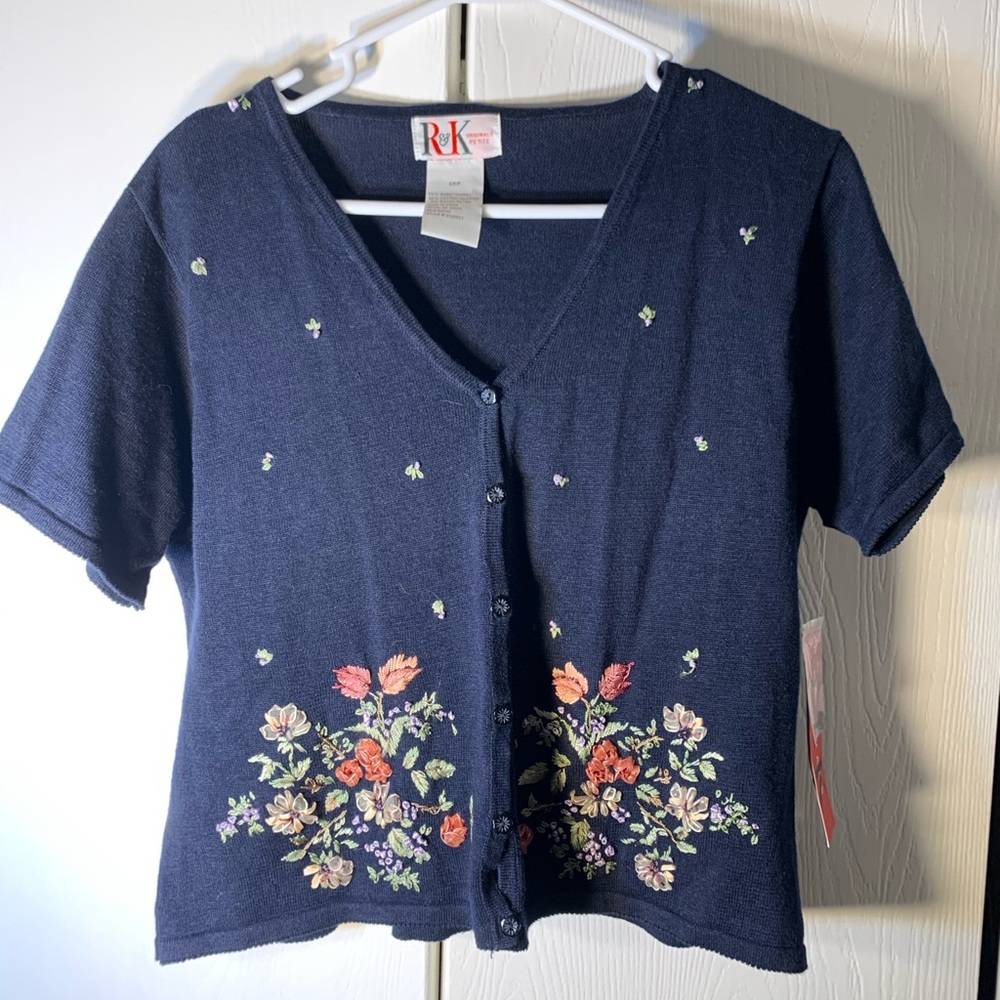 R&K Originals Petite cardigan sweater